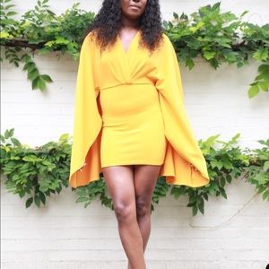 Yellow Cape Dress